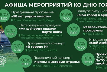 С днём рождения, Челны! Какие мероприятия пройдут в день города?