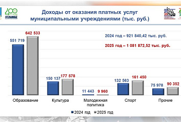 Платные муниципальные услуги по итогам 2025 года принесли сверхплан