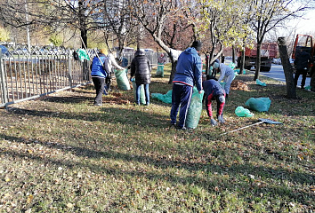В Челнах продолжается уборка общественных территорий и посадка деревьев