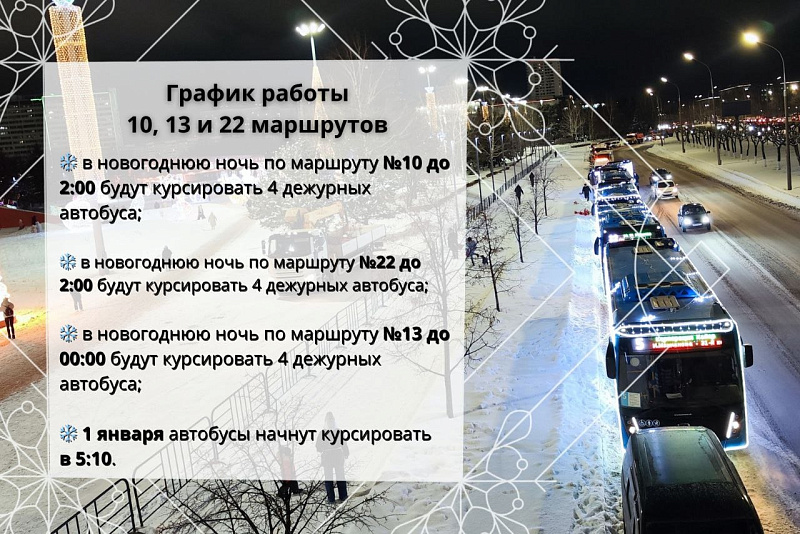 Как будет работать общественный транспорт в новогоднюю ночь