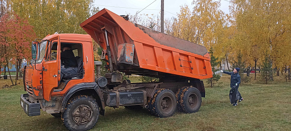 8 машин с мусором вывезено с парков в Комсомольском районе